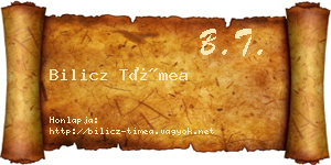 Bilicz Tímea névjegykártya
