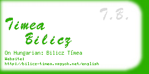 timea bilicz business card